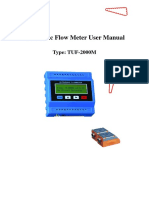 TUF-2000M Flow Meter Manual: Setup, Installation & Operation