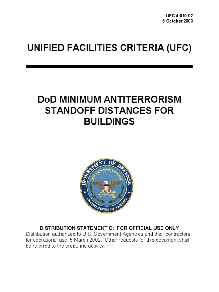 DoD Antiterrorism Standoff Distances | PDF | United States Secretary Of ...