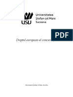 Dreptul European Al Concurenţei: Universitatea Ştefan Cel Mare, Suceava