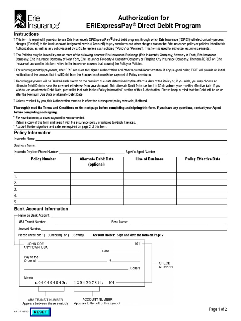 Erie EFT PDF | PDF | Debit Card | Payments