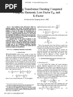 Comparing Transformer Derating Computed Using The Harmonic Loss Factor FHL and K-Facto