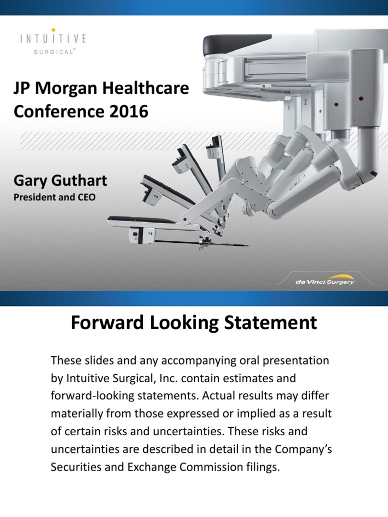 Intuitive Surgical JP Morgan Presentation | Surgery | Medicine