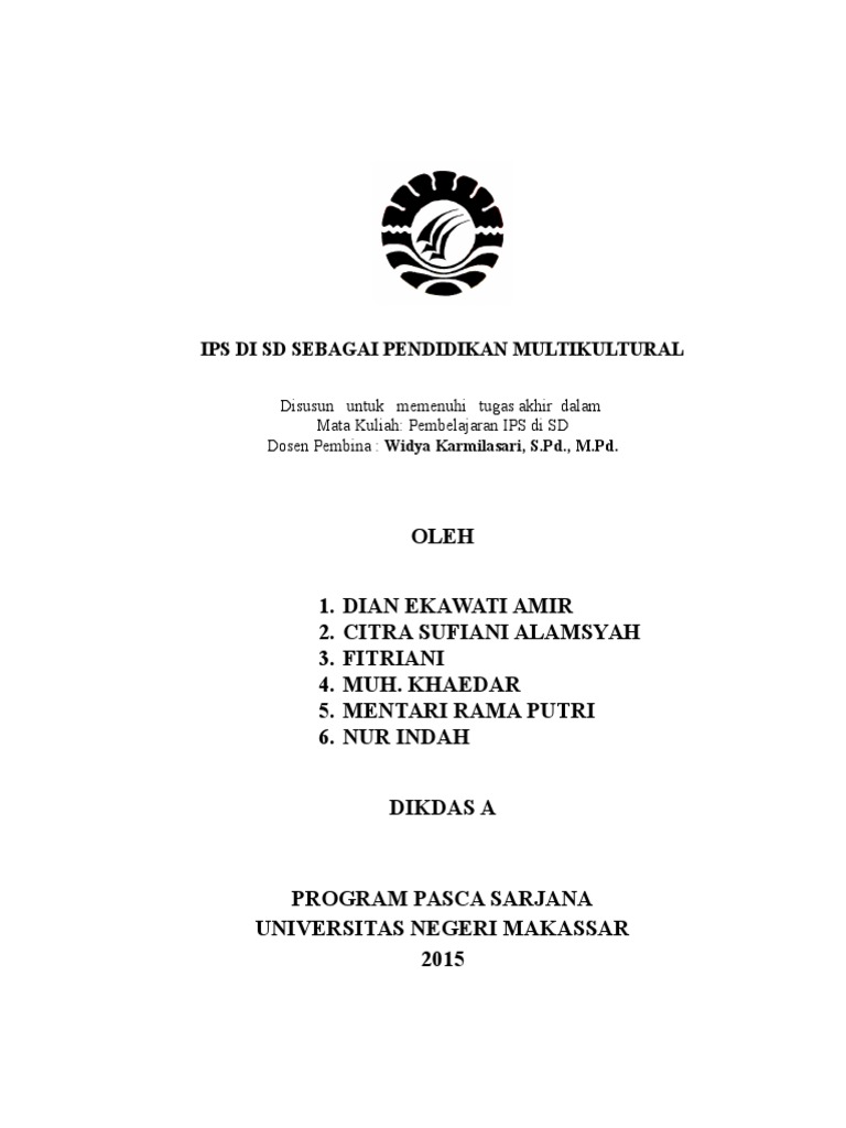 Ips Sd Sebagai Pendidikan Multikultural
