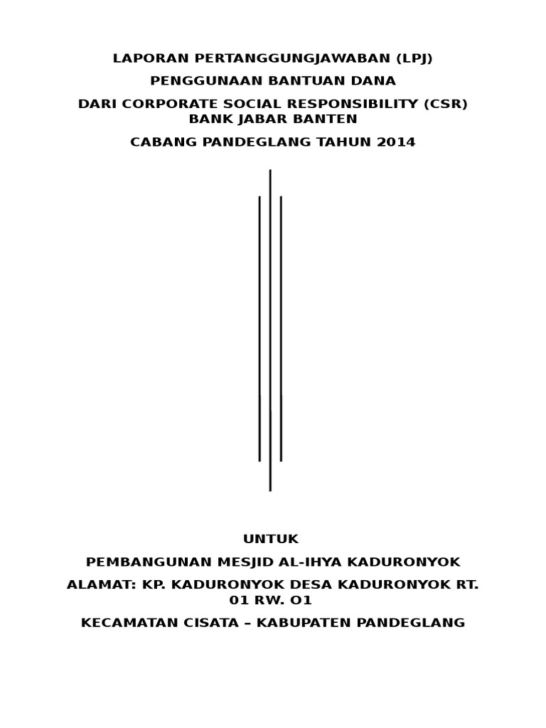 LAPORAN PERTANGGUNGJAWABAN