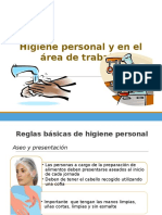 Higiene en El Área de Trabajo