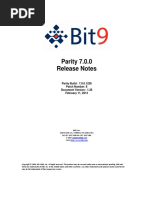 Parity Release Notes - V7.0.0 General Availability