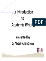 An Introduction to Academic Writing 2013-01-19