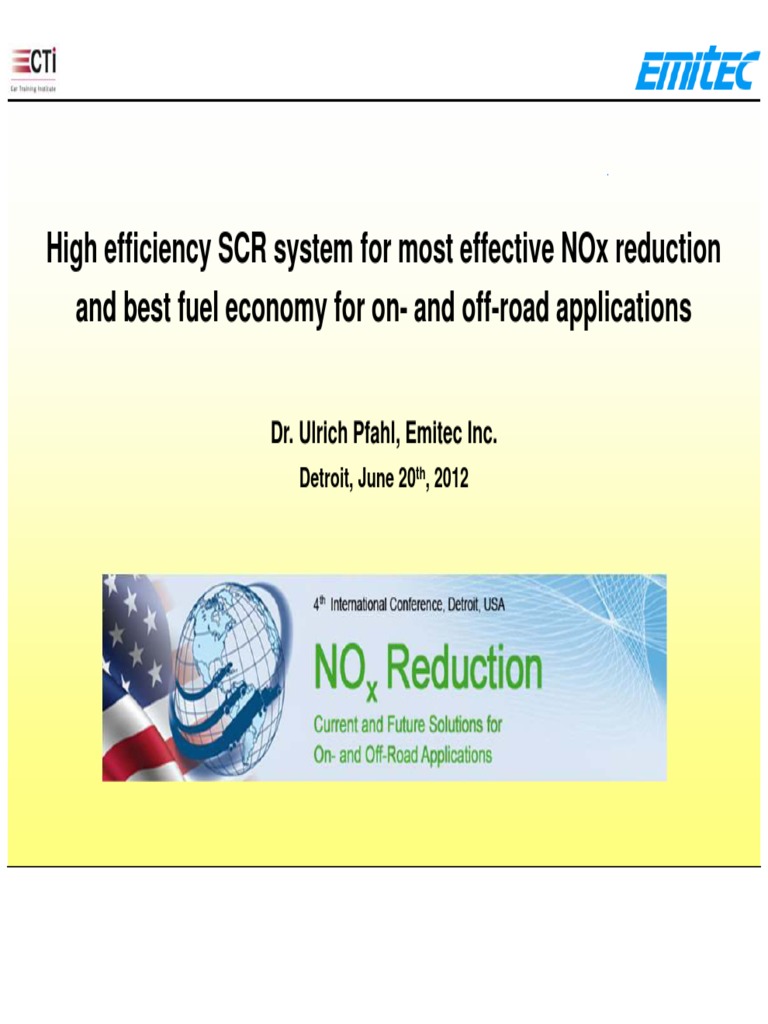 Emitec SCR PDF Emission Standard N Ox