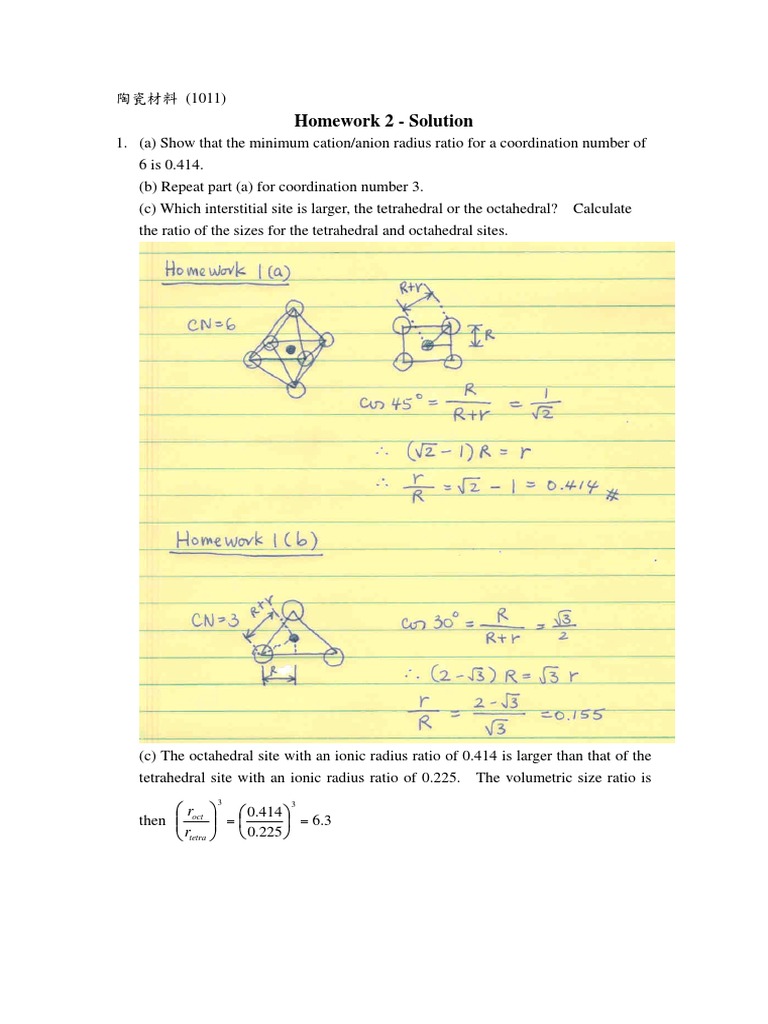 chemistry homework examples