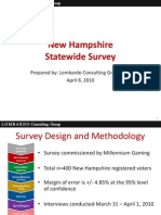 Millennium Final NH Statewide Survey Results - April 8 2010