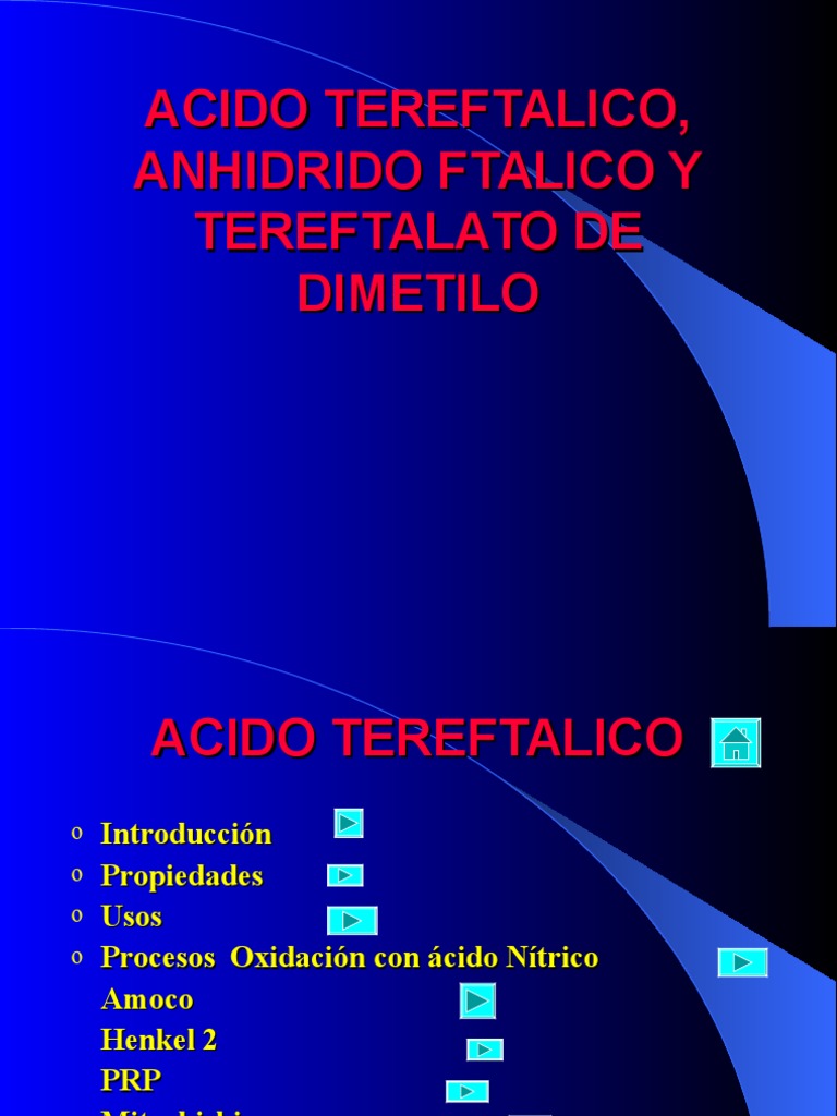 Acido Tereftalico, Anhidrido Ftalico y Tereftalado de dC67A PDF