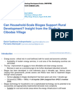 Can Household-Scale Biogas Support Rural Development? Insight from the Study in Cibodas Village