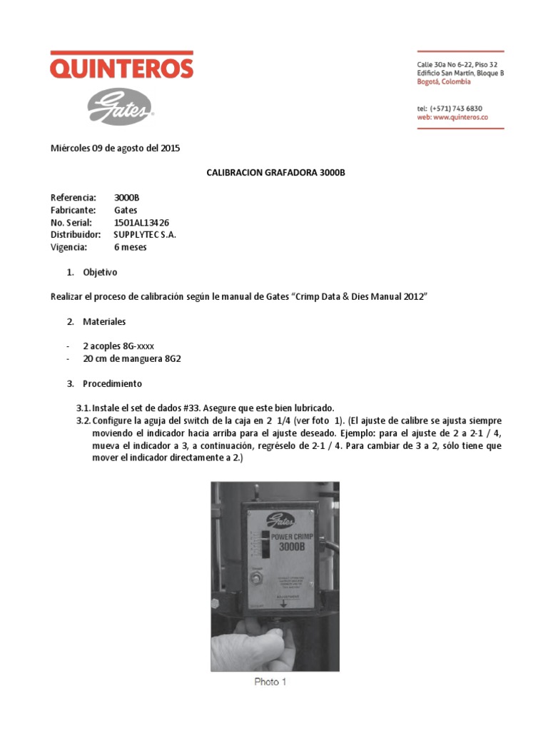 Calibracion 3000B | PDF | Calibración | Science