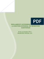 Acuerdo Interministerial Desechos Sanitarios Nov 2014