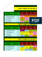 DUTY CHART For The W/E 02-01-16: S.No Name Desig Sun Mon Tue Wed 27/12/2015 28/12/2015 29/12/2015 30/12/2015