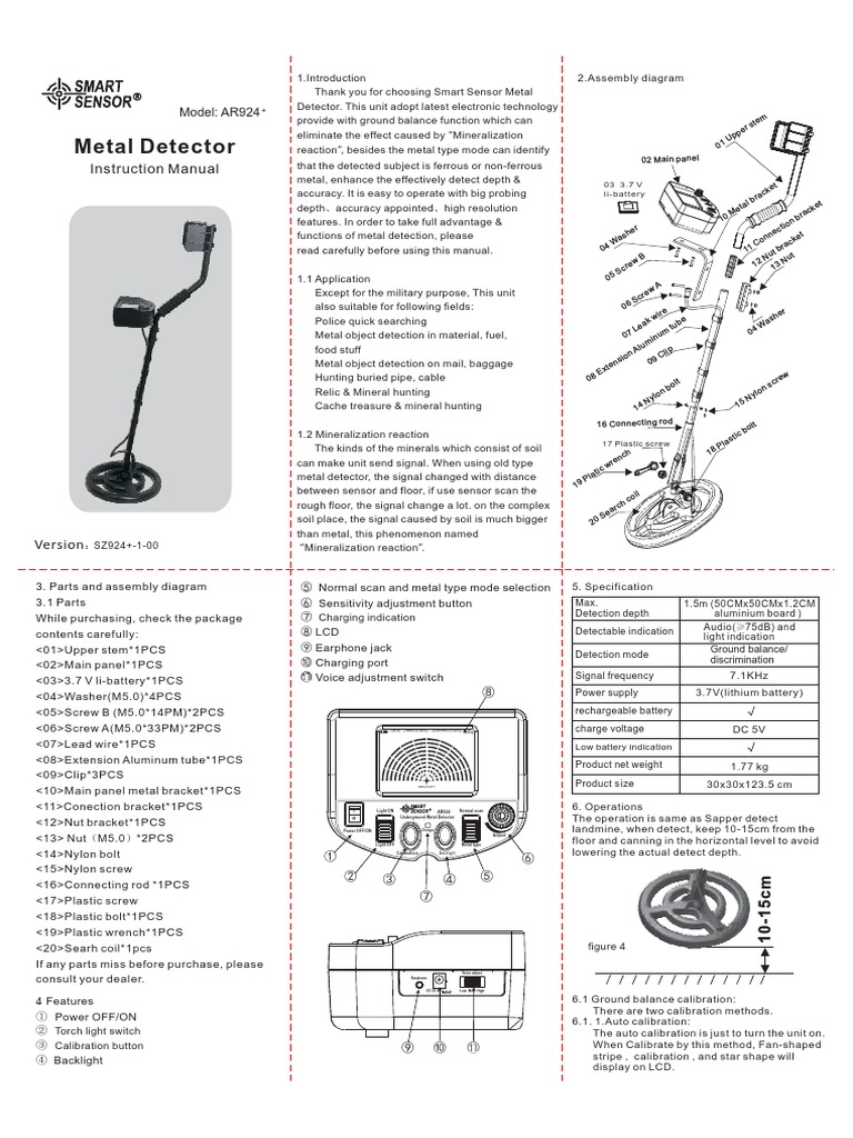 AR924 Metal Detector Calibration