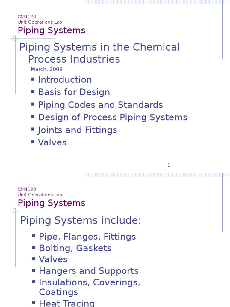 Piping System Design Fundamentals | PDF | Pipe (Fluid Conveyance) | Valve