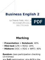 Business English 2: La Thành Triết, Med., Mlad