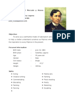 Jose Rizal Resume