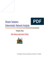 4 - Stream Sessions - Deterministic Network Analysis