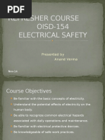 Refresher Course Oisd-154 Electrical Safety