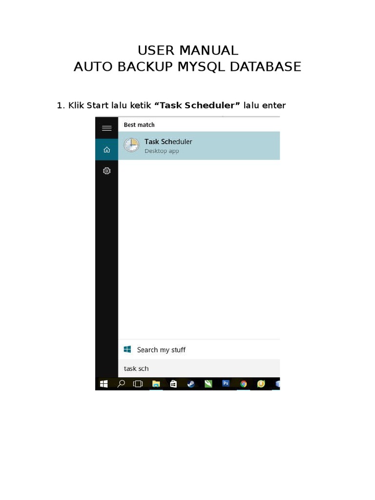 User Manual Auto Backup Database - Birojasa | PDF