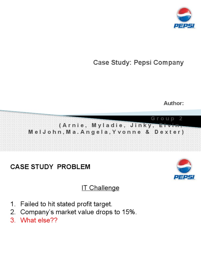 case study of pepsi company
