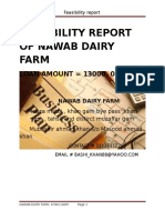 Feasibility Report of Nawab Dairy Farm: LOAN AMOUNT 13000, 00