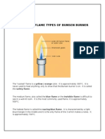 Different Flame Types of Bunsen Burner