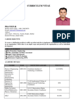 Curriculum Vitae: Praveen.R