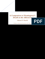 Miriam B. Mandel A Companion To Hemingways Death in The Afternoon Studies in American Literature and Culture 2004