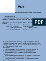 Apa Proiect Interdisciplinar