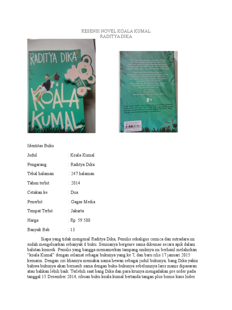 Resensi Novel Koala Kumal