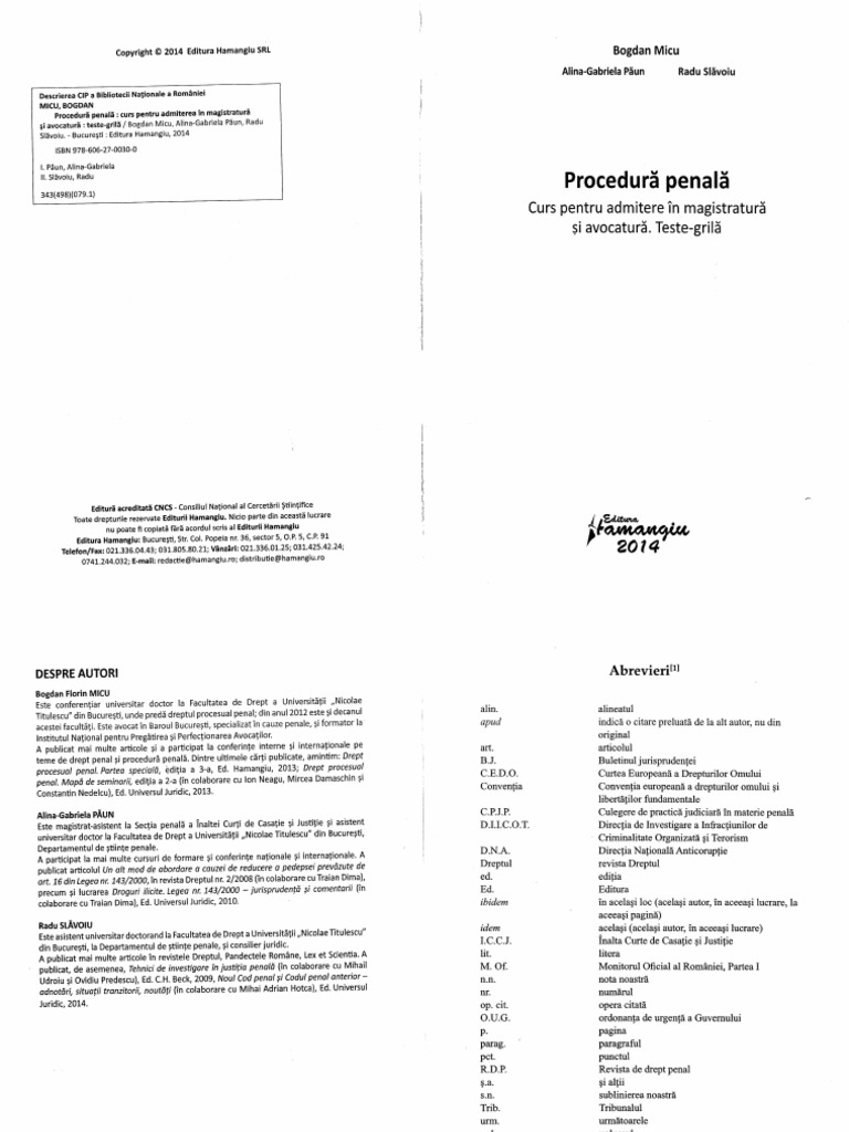 Procedura Penala Curs Pdf