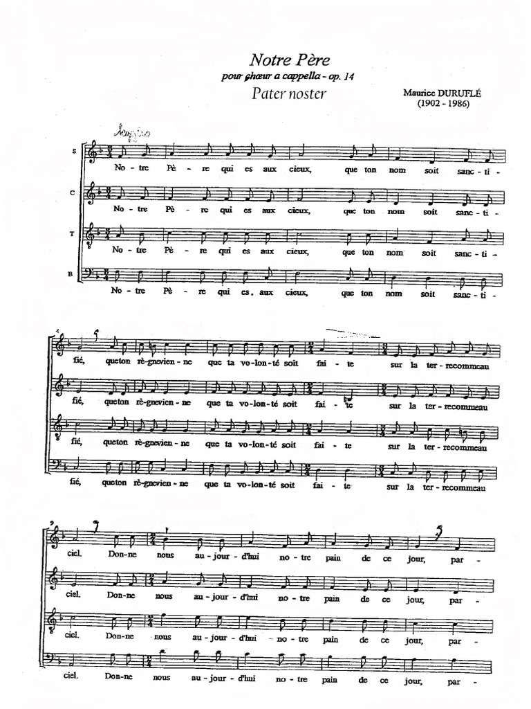 Notre Pere Maurice Durufle Pdf