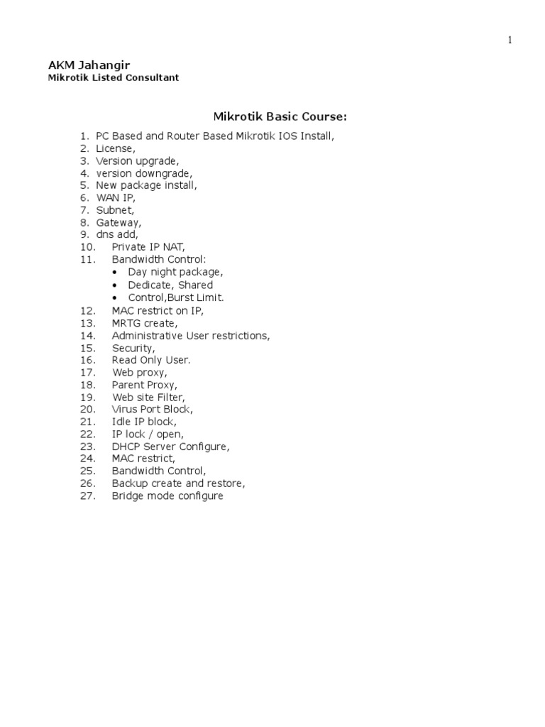 Mikrotik Proxy and NTP Client Setup Guide | PDF | Proxy Server | Ip Address