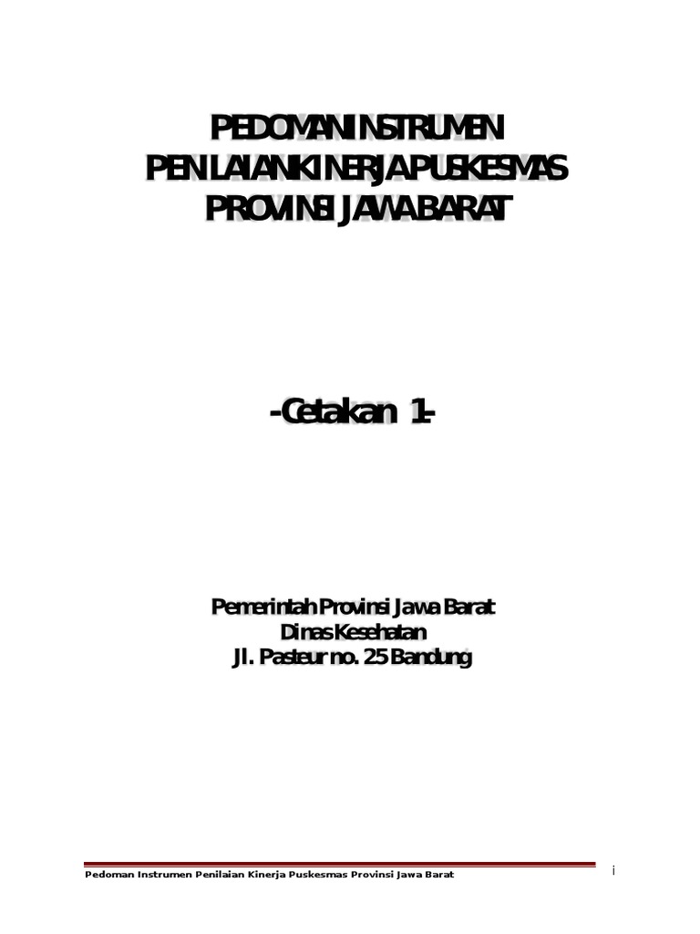 Pedoman Instrumen Pkp Provinsi Jawa Barat Revisi