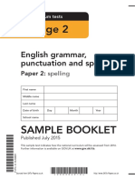 Ks2 English 2016 Sample Grammar Punctuation Spelling Paper 2 Spelling
