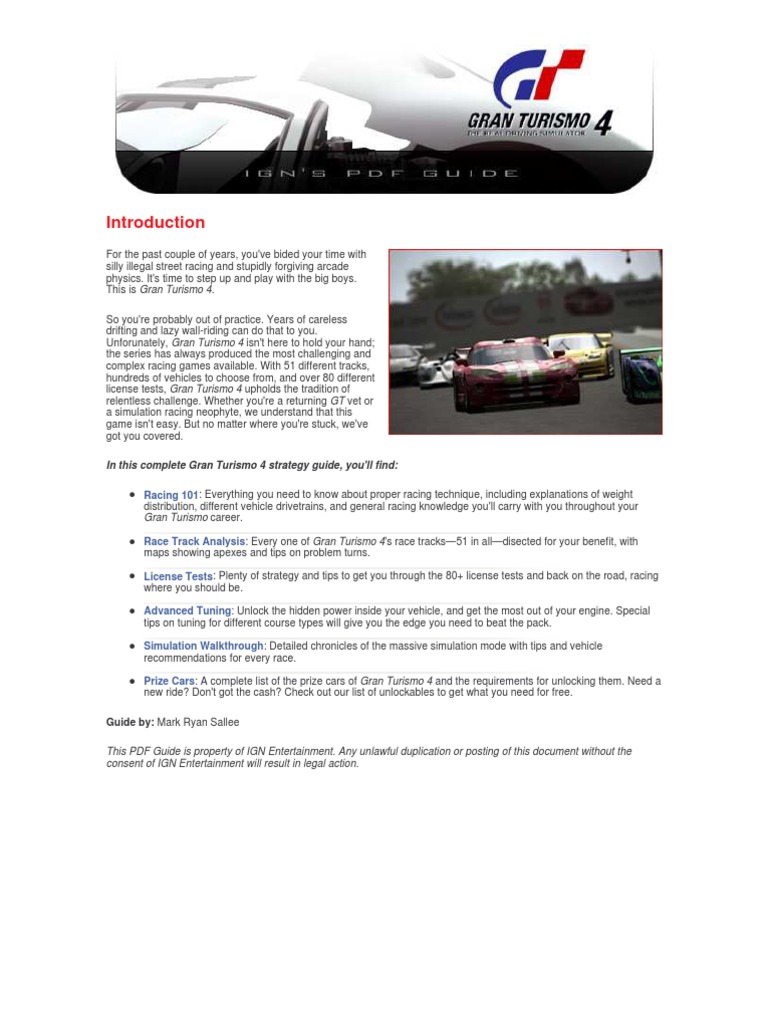 Gran Turismo 4 Strategy Guide Four Wheel Drive Automotive Industry