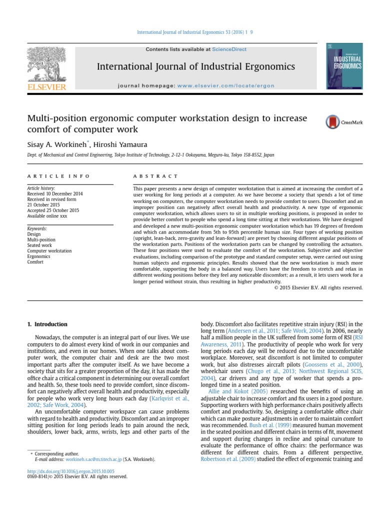 International Journal of Industrial Ergonomics Sisay A. Workineh