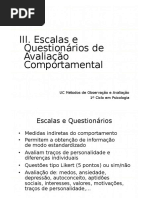III - Escalas