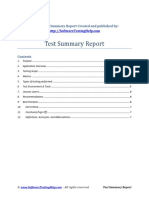 Sample Test Summary Report by SoftwareTestingHelp