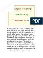Time Value of Money Compounding Less Than 1 Year