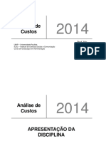 Analise Custos 2014