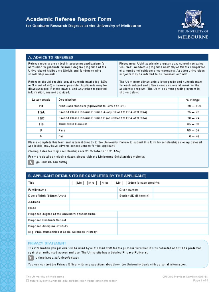 2014 UoM Academic Referee Report Form Sep2014 Graduate School