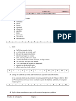 Examen de Ortografía. - Bachillerato