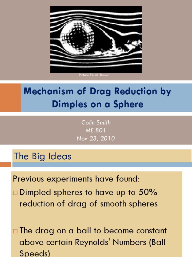 Drag Reduction with Dimpled Spheres | PDF
