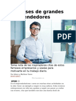 10 Frases de Grandes Emprendedores