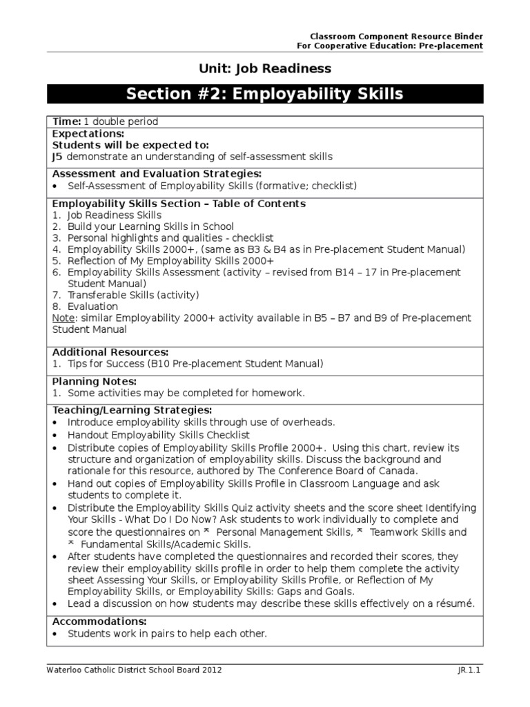 Employability Skills for Job Readiness | PDF | Science | Creativity