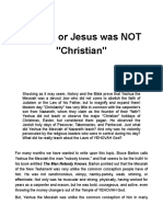 Jesus Was NOT Christian